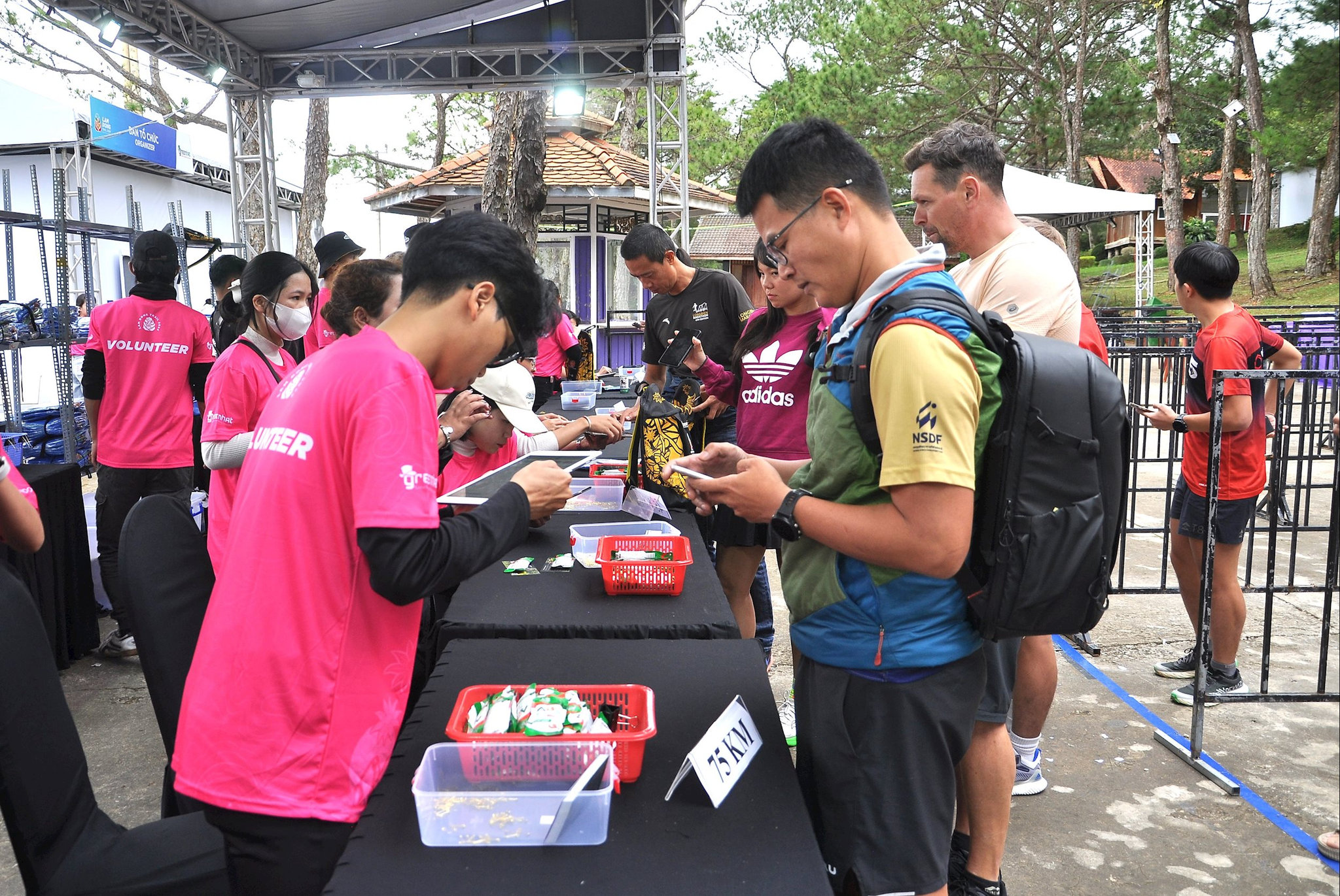 Participants check in at Lamdong Trail 2024; historical photograph.